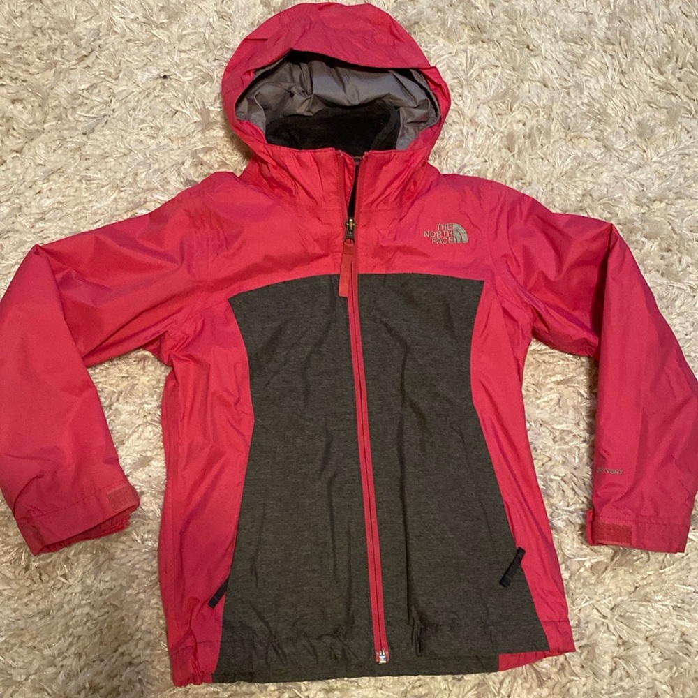 The North Face girls 3-in-1 full zip hooded jacket size XS/6